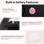 16-in-1 Electric Pressure Cooker, 6QT Programmable Multi Cooker with 12 One-Touch Presets, Soup Steam Yogurt and More, Ceramic Inner Pot Delay Start & Keep Warm, Includes Recipe Guide, Black