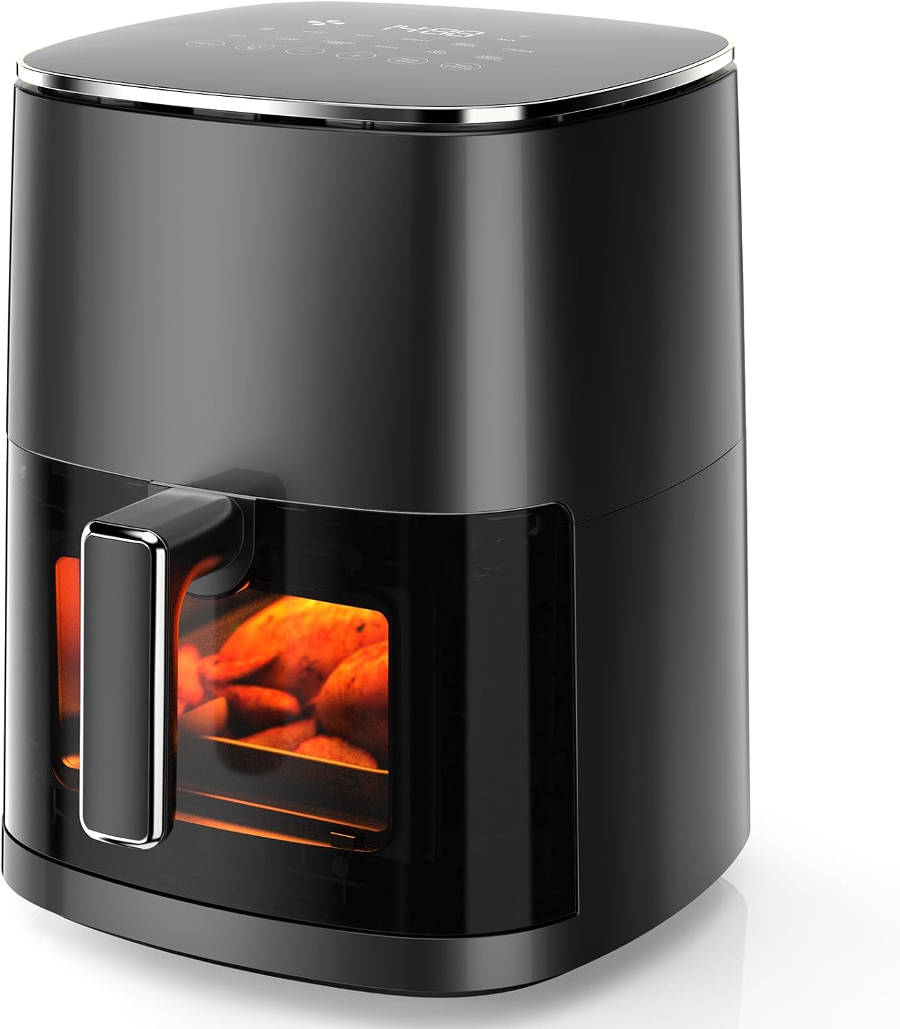 4.7Qt Glass Air Fryer, Non Toxic Air Fryer with 10 Preset Cook Modes, 395??F Rapid Air Crispy Technology, Roast Bake Dehydrate Reheat, Nonstick & Easy-Clean Basket, 1300W