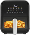 7.9QT Air Fryer with Window, 12-In-1 Large Air Fryer for Family, 400??F Rapid Air Crispy Technology, Roast Bake Dehydrate Reheat, Nonstick & Easy-Clean Basket, 1800W, Black