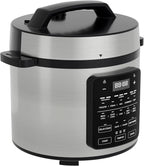 24-in-1 Electric Pressure Cooker 6.34 Quart, Stainless Steel Multi-Cooker for Canning, Slow Cook, Yogurt, Steam, Rice, Soup, Bean, Poultry, Beef, Bake, Stew & Porridge, Family Size