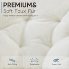 Comfy Saucer Chair, Faux Fur Lounge Seasting XL Circle Chair for Bedroom, Dorm & Gaming, Foldable Fashion Accent Seat for Small Spaces, Folding Moon/Mushroom/Round Oversized Style