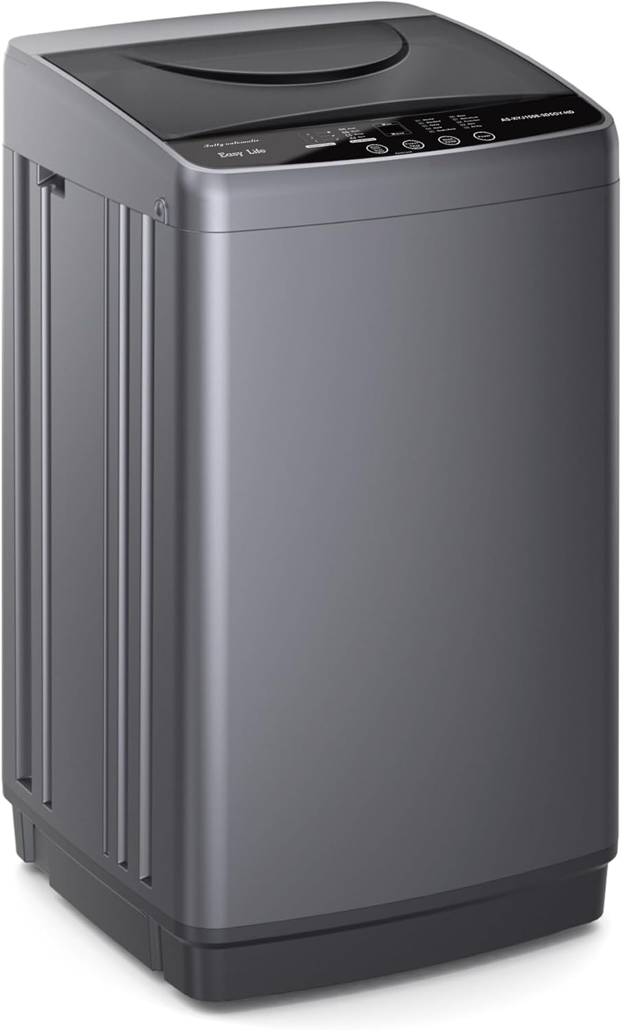 Portable Washing Machine, 7.7 lbs Full-Automatic Compact Laundry Washer, Stainless Steel Drum, 10 Wash Cycles, Auto-Balance Detection, LED Display, Mini Washer for Home, Apartment, Dorm, White
