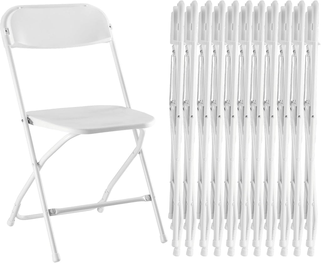 Folding Chair 4 Pack, Leather Padded Foldable Chairs, Sturdy Metal Portable Chairs, Easy to Use and Store, Outdoor and Indoor, for Home, Office, Party, Garden, Kahki
