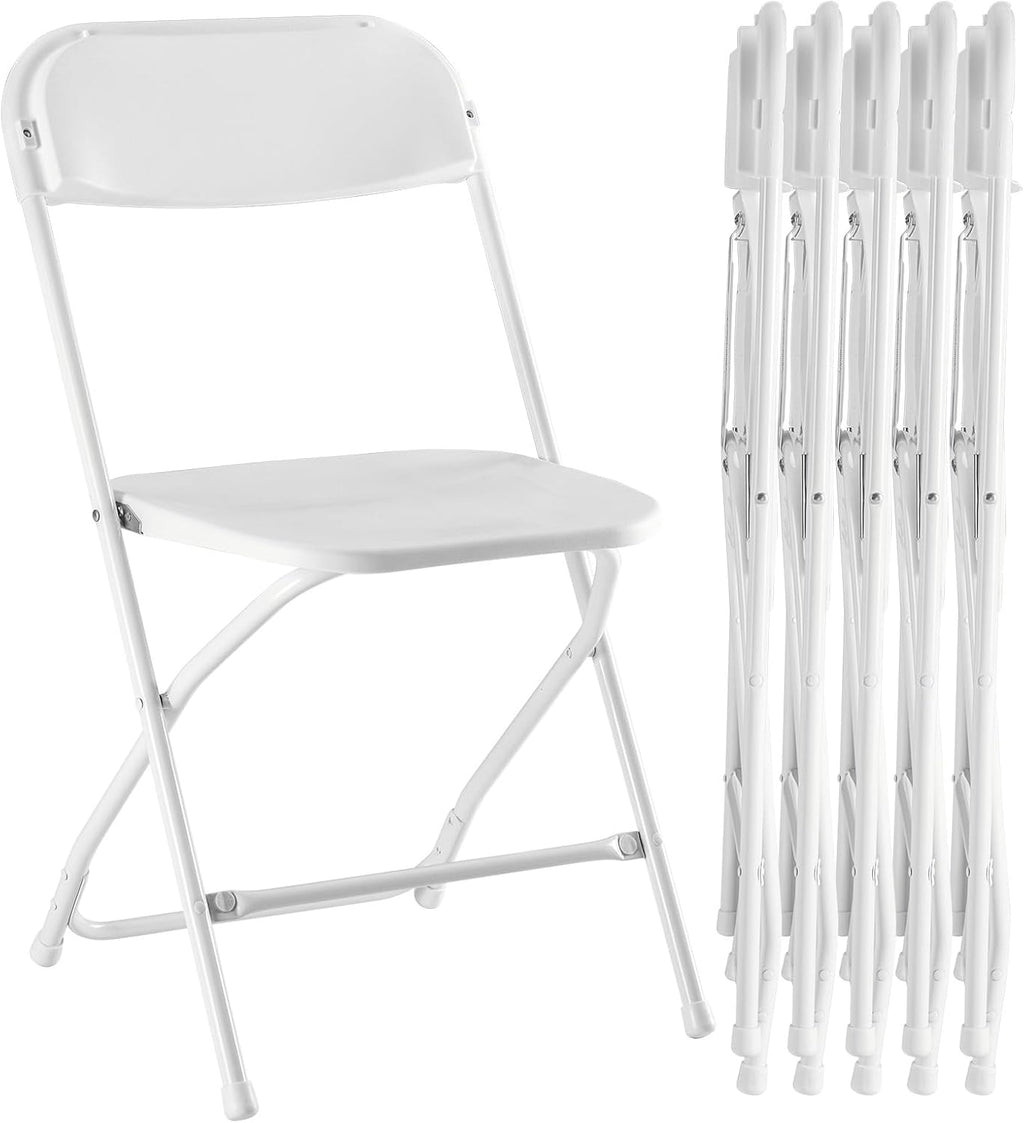 Folding Chair 4 Pack, Leather Padded Foldable Chairs, Sturdy Metal Portable Chairs, Easy to Use and Store, Outdoor and Indoor, for Home, Office, Party, Garden, Kahki