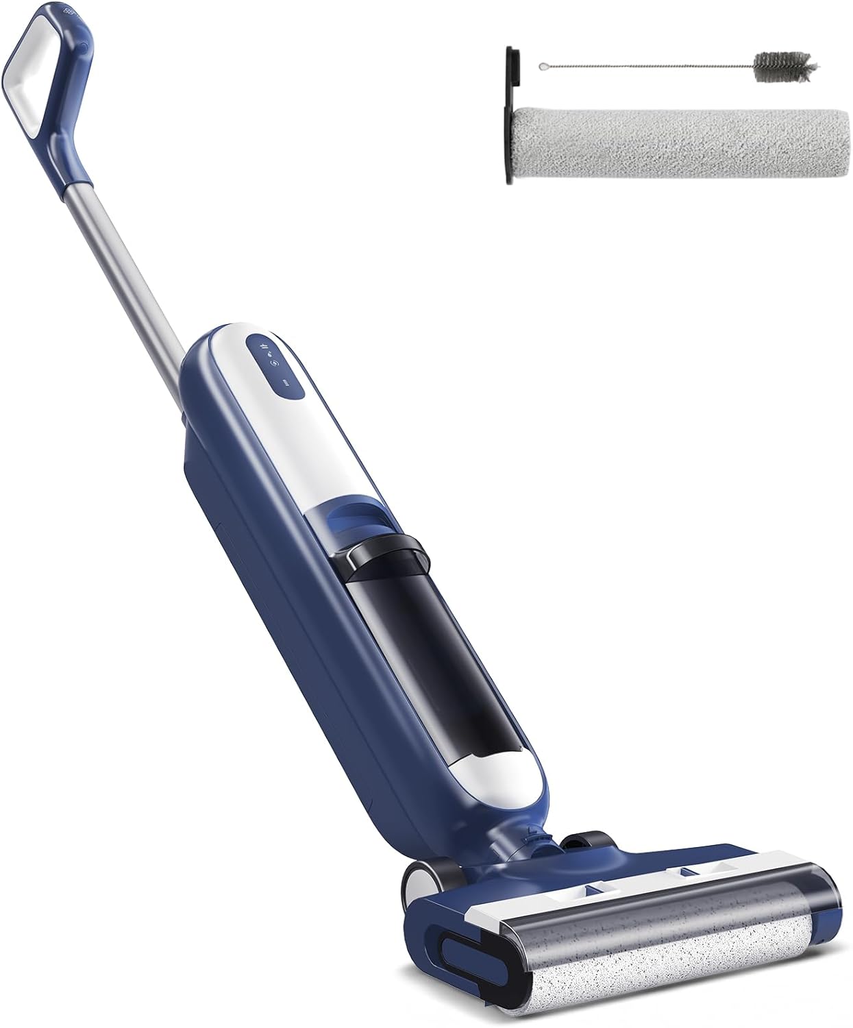 Wet Dry Vacuum Cleaner, Cordless All-in-One Vac Mops, Vacuum Mop with Self-Cleaning System, Dual Water Tank Design, Tangle-Free Brush, Dual-Edge Cleaning, 35-Min Runtime