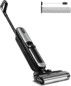 Wet Dry Vacuum Cleaner, Cordless All-in-One Vac Mops, Vacuum Mop with Self-Cleaning System, Dual Water Tank Design, Tangle-Free Brush, Dual-Edge Cleaning, 35-Min Runtime