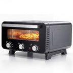 Pizza Oven Indoor, 1600W Electric Pizza Oven Fast Heating, 6 Presets Pizza Maker for 12 Inches, with Pizza Stone & Spatula, Upper-Bottom Independent Heating Temperature Control