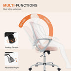 Ergonomic Mid-Back Mesh Home Office Desk Chair with Wheels, Lumbar Support, and Comfortable Armrests for Home, Bedroom, Study, Office