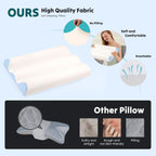Cervical Pillow for Neck and Shoulder, Contour Memory Foam Pillow, Ergonomic Neck Support Pillow for Side Back Stomach Sleepers with Pillowcase