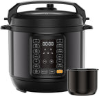 Electric Pressure Cooker 16-in-1, 8QT Programmable Multi Cooker with 12 One-Touch Presets, Soup Steam Yogurt and More, Ceramic Inner Pot Delay Start & Keep Warm, Includes Recipe Guide, Black