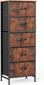 Nightstand with 4 Drawers Bedside Table with Removable Fabric Bins Sturdy Steel Frame Wood Top Organizer Furniture for Bedroom Closet Living Room,Light Gray