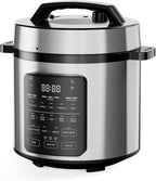 16-in-1 Electric Pressure Cooker, 6QT Programmable Multi Cooker with 12 One-Touch Presets, Soup Steam Yogurt and More, Ceramic Inner Pot Delay Start & Keep Warm, Includes Recipe Guide, Black