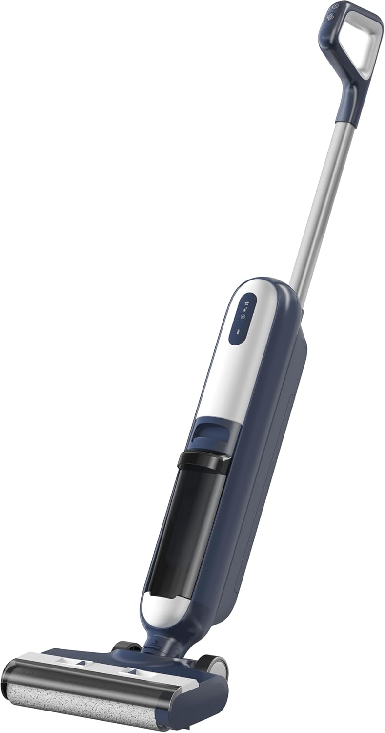 Wet Dry Vacuum Cleaner, Cordless All-in-One Vac Mops, Vacuum Mop with Self-Cleaning System, Dual Water Tank Design, Tangle-Free Brush, Dual-Edge Cleaning, 35-Min Runtime