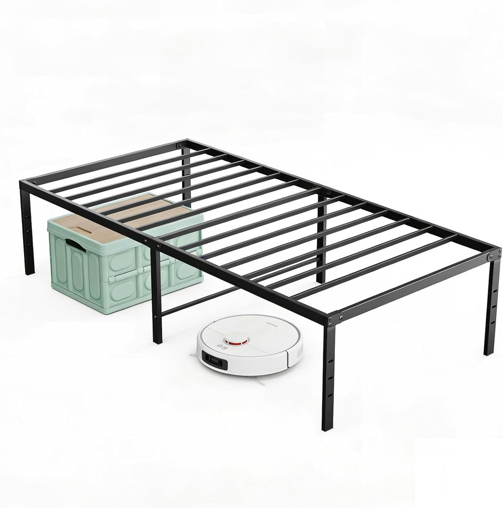 Twin Bed Frame, Heavy Duty Sturdy 12 Inch Metal Platform Bed Frames, Enhanced Stability & Noise-Free, Under-Bed Storage, No Box Spring Needed, Easy Assembly