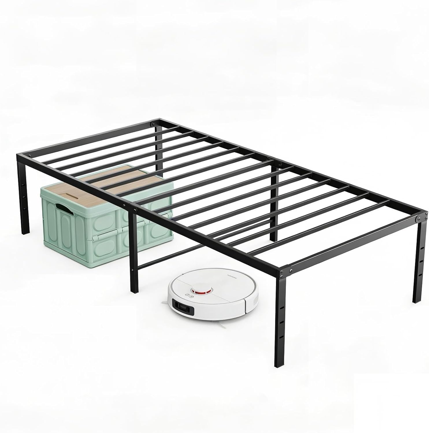 Twin Bed Frame, Heavy Duty Sturdy 12 Inch Metal Platform Bed Frames, Enhanced Stability & Noise-Free, Under-Bed Storage, No Box Spring Needed, Easy Assembly