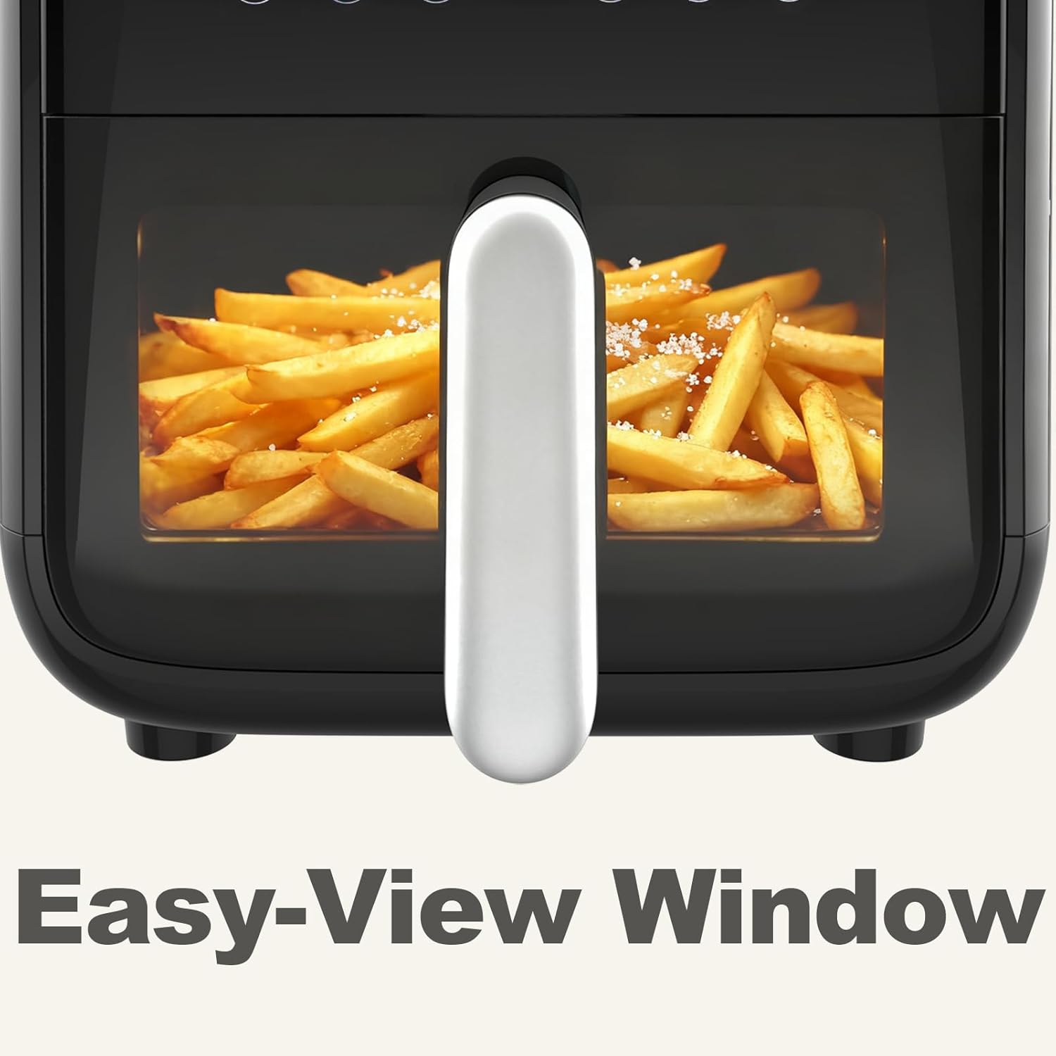 7.9QT Air Fryer with Window, 12-In-1 Large Air Fryer for Family, 400??F Rapid Air Crispy Technology, Roast Bake Dehydrate Reheat, Nonstick & Easy-Clean Basket, 1800W, Black