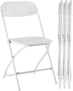 Folding Chair 4 Pack, Leather Padded Foldable Chairs, Sturdy Metal Portable Chairs, Easy to Use and Store, Outdoor and Indoor, for Home, Office, Party, Garden, Kahki