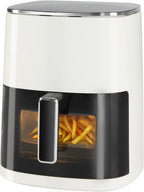 4.7Qt Glass Air Fryer, Non Toxic Air Fryer with 10 Preset Cook Modes, 395??F Rapid Air Crispy Technology, Roast Bake Dehydrate Reheat, Nonstick & Easy-Clean Basket, 1300W