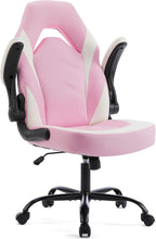 Computer Gaming Desk Chair - Big Tall Ergonomic Lumbar Support with Flip-up Armrest and 360?? Swivel Wheels, PU Leather Height Adjustable, for Home and Office, Black