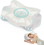 Cervical Pillow for Neck and Shoulder, Contour Memory Foam Pillow, Ergonomic Neck Support Pillow for Side Back Stomach Sleepers with Pillowcase