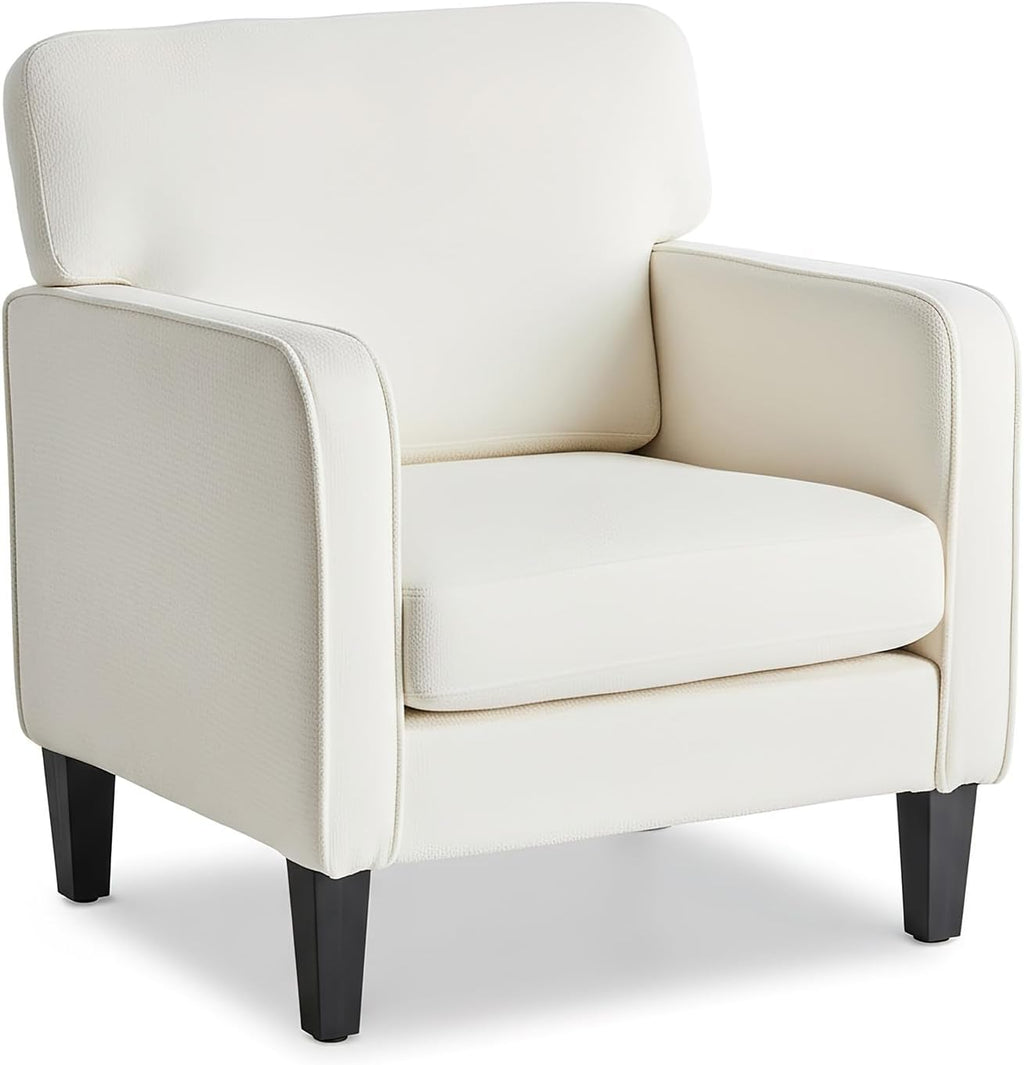 Modern Accent Chairs for Living Room, Corner Chairs for Adults, Reading Chair with Armrest and Backrest, Comfy Lounge Chairs for Bedroom Reception Waiting Room, Dark Grey 2 Pack