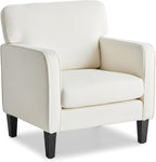 Modern Accent Chairs for Living Room, Corner Chairs for Adults, Reading Chair with Armrest and Backrest, Comfy Lounge Chairs for Bedroom Reception Waiting Room, Dark Grey 2 Pack