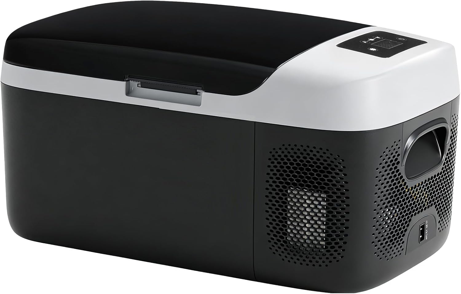 Portable Car Refrigerator, 17QT Single-Zone Electric Cooler for Vehicles, -4?H-68?H Freezer Smart Control via Bluetooth with Car Battery Protection, Child Lock, 12/24V DC & 100-240V AC Powered