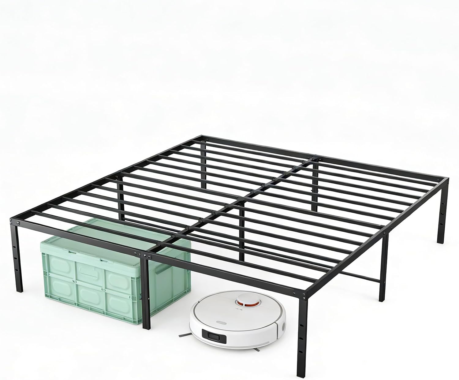 Full Size 12 Inch Platform Bed Frame, Heavy Duty Metal Foundation Frame, Noise-Free Sturdy Steel Slats, Underbed Storage, No Box Spring Needed, Quick Setup
