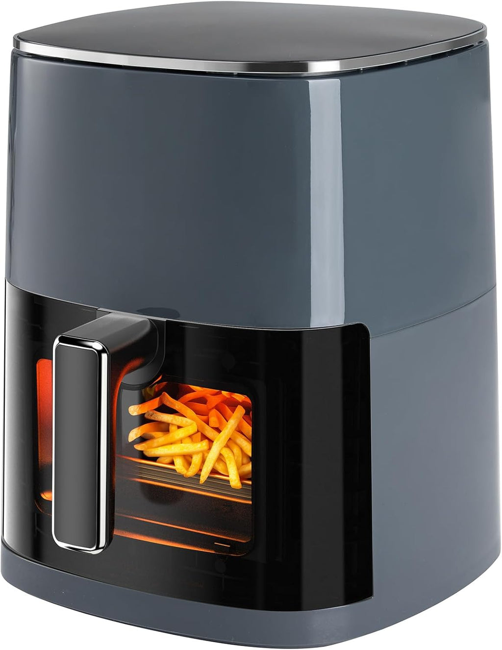 7.9QT Air Fryer with Window, 12-In-1 Large Air Fryer for Family, 400??F Rapid Air Crispy Technology, Roast Bake Dehydrate Reheat, Nonstick & Easy-Clean Basket, 1800W, Black