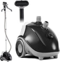 Standing Garment Steamer, 1500W Powerful Steamer for Clothes with Roll Wheels, 1.7L Water Tank for 55 Min Continuous Steaming, Professional Wrinkle Remover Heats in 45 Seconds
