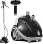 Standing Garment Steamer, 1500W Powerful Steamer for Clothes with Roll Wheels, 1.7L Water Tank for 55 Min Continuous Steaming, Professional Wrinkle Remover Heats in 45 Seconds