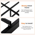 Twin Bed Frame Heavy Duty Metal Platform with 11.9 Under-Bed Storage, No Box Spring Needed, Easy Assembly, Black