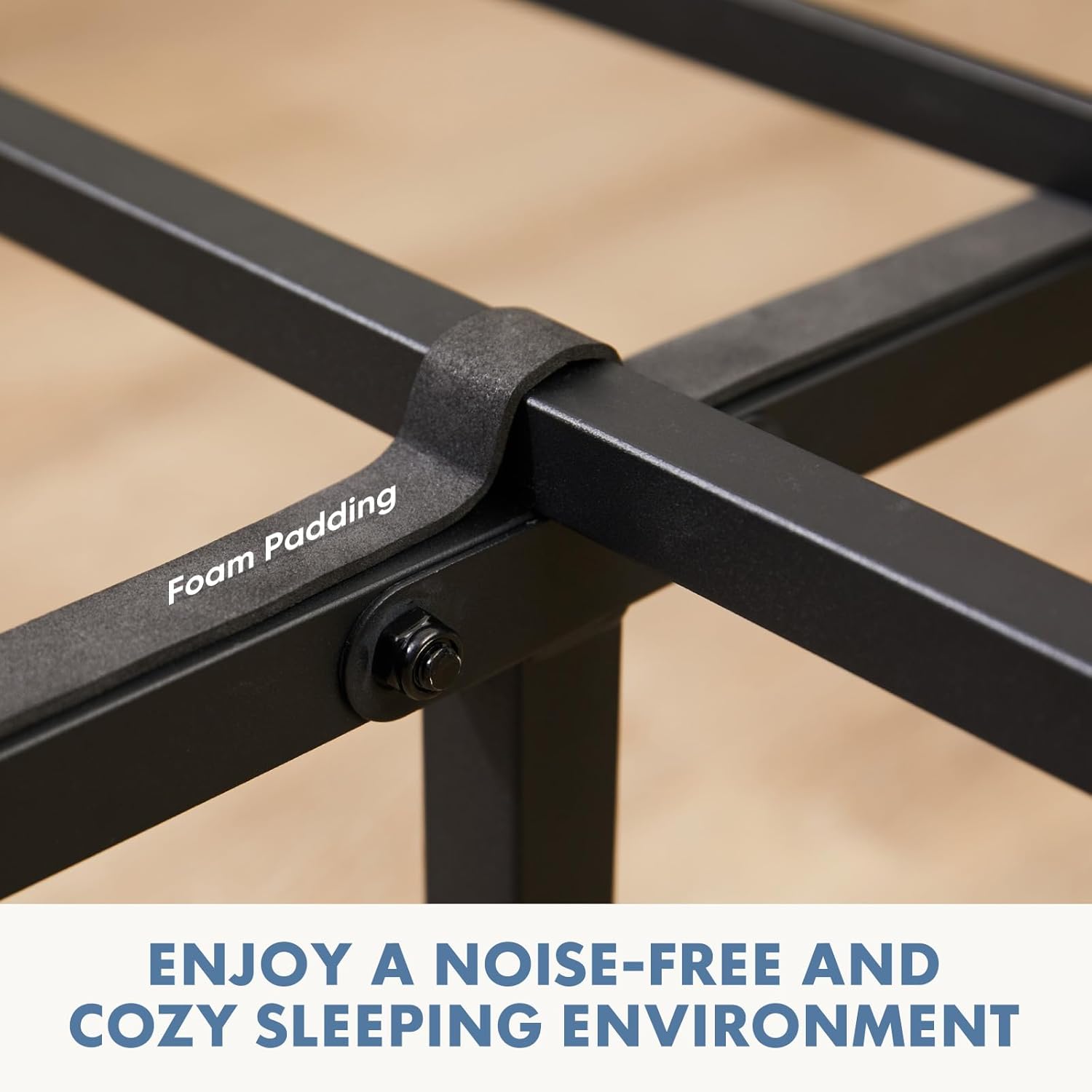 Queen Size Bed Frame with Headboard, 800LBS Mattress Foundation with All Sturdy Metal Support, Under Bed Storage, No Box Spring Needed, Easy Assembly, Rust Brown
