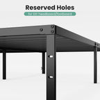 Twin XL Size 14 Inch Platform Bed Frame, Heavy Duty Metal Foundation Frame, Noise-Free Sturdy Steel Slats, Underbed Storage, No Box Spring Needed, Quick Setup