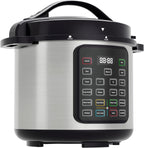 Electric Pressure Cooker 16-in-1, 8QT Programmable Multi Cooker with 12 One-Touch Presets, Soup Steam Yogurt and More, Ceramic Inner Pot Delay Start & Keep Warm, Includes Recipe Guide, Black