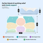 Cervical Pillow for Neck and Shoulder, Contour Memory Foam Pillow, Ergonomic Neck Support Pillow for Side Back Stomach Sleepers with Pillowcase