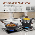 17 Pcs Pots and Pans Set, Nonstick Kitchen Cookware Set, Induction Cooking Sets with Stay-Cool Handles, Black
