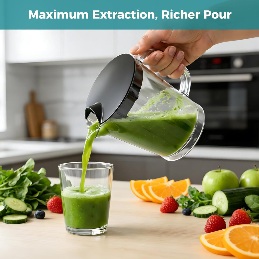 Centrifugal Juicer Machines, 500W Juice Extractor with 2 Feed Chute and Pallet for Vegetable and Fruit, Electric Juicer with 3 Speed Quick Juicing, Easy to Clean, BPA-Free, Silver