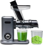 Cold Press Juicer, Slow Masticating Juicer Machines with Extra Wide Feed Chute, High Juice Yield and Easy to Clean for Whole Vegetables & Fruits, Silver