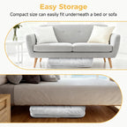 Comfy Saucer Chair,PU Leather Foldable Chairs for Bedroom, Dorm & Gaming, Fashion Floor Chair with Back Support for Small Spaces,Snow White