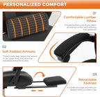 Office Computer Desk Chair, Ergonomic High-Back Mesh Rolling Work Swivel Chairs with Wheels, Comfortable Lumbar Support, Comfy Arms for Home, Bedroom, Study, Student, Black