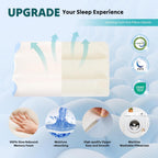 Cervical Pillow for Neck and Shoulder, Contour Memory Foam Pillow, Ergonomic Neck Support Pillow for Side Back Stomach Sleepers with Pillowcase