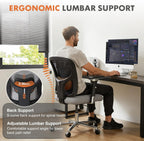 Big and Tall Office Desk Chair with Lumbar Support, 500lbs Heavy Duty Mesh Ergonomic Computer Chair with 4D Armrest and Wide Comfy Seat, Wheels for Adult, Grey