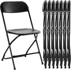 Folding Chair 4 Pack, Leather Padded Foldable Chairs, Sturdy Metal Portable Chairs, Easy to Use and Store, Outdoor and Indoor, for Home, Office, Party, Garden, Kahki