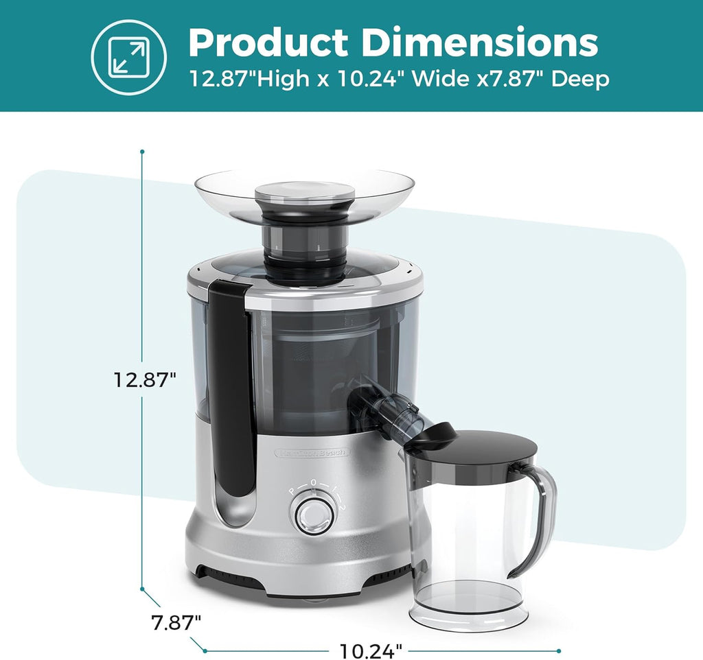Centrifugal Juicer Machines, 500W Juice Extractor with 2 Feed Chute and Pallet for Vegetable and Fruit, Electric Juicer with 3 Speed Quick Juicing, Easy to Clean, BPA-Free, Silver