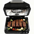 Electric Grill Outdoor/Indoor, 8-in-1 Multifunctional Large Electric BBQ Grill for Air Fry, Bake, Roast, Steak, Broil and Dehydrate, Safe Non-Stick Coating, Fry Basket Included