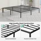 Full Size 12 Inch Platform Bed Frame, Heavy Duty Metal Foundation Frame, Noise-Free Sturdy Steel Slats, Underbed Storage, No Box Spring Needed, Quick Setup