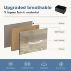 Nightstand with 4 Drawers Bedside Table with Removable Fabric Bins Sturdy Steel Frame Wood Top Organizer Furniture for Bedroom Closet Living Room,Oak Greige