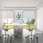 Ergonomic Mid-Back Mesh Home Office Desk Chair with Wheels, Lumbar Support, and Comfortable Armrests for Home, Bedroom, Study, Office