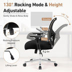 Ergonomic Home Office Desk Chair - Heavy Duty Mid Back with Lumbar Support & 4D Armrest, Height Adjustable Mesh Computer Gaming with Backrest & Swivel Wheels, Dark